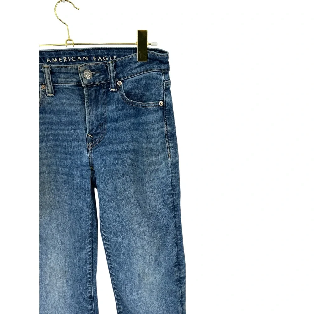 American Eagle Original Straight Airflex Jeans Blue Denim Mens 28x28‎